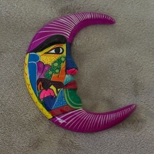 Colorful Crescent Moon Wall Art